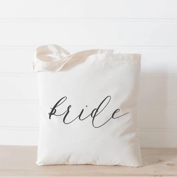 Tote Bag - Bride , present, housewarming gift, wedding favor, bridesmaid gift, women's gift | Etsy (US)
