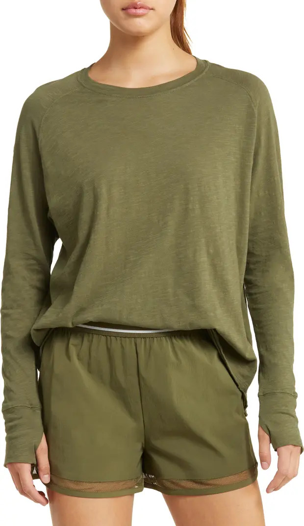 Relaxed Long Sleeve Slub Jersey T-Shirt | Nordstrom