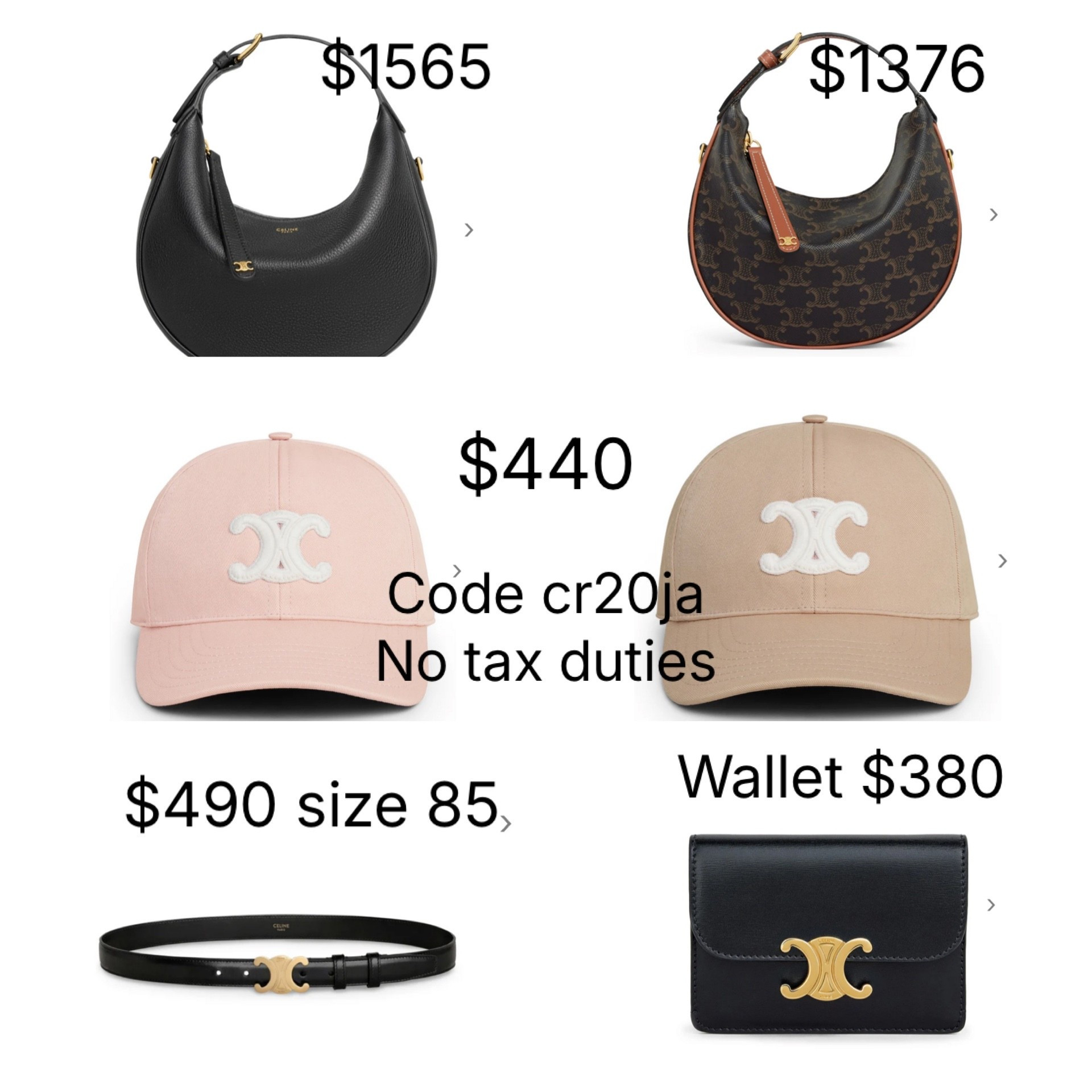 These Celine items never go on sale! No tax duties comes quick! 

#LTKSaleAlert #LTKGiftGuide #LTKCyberWeek