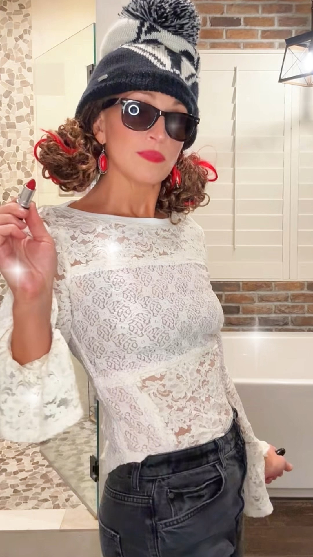 Red red red!!!  Vixen status!  Oooh and the lace?  Definitely on Santa’s nice list!  This lipstick is sure to set your soul on fire and is perfect for the holidays!  A definite eye catcher!

#LTKBeauty #LTKGiftGuide #LTKHoliday