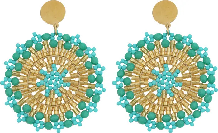 Beaded Circled Drop Earrings | Nordstrom
