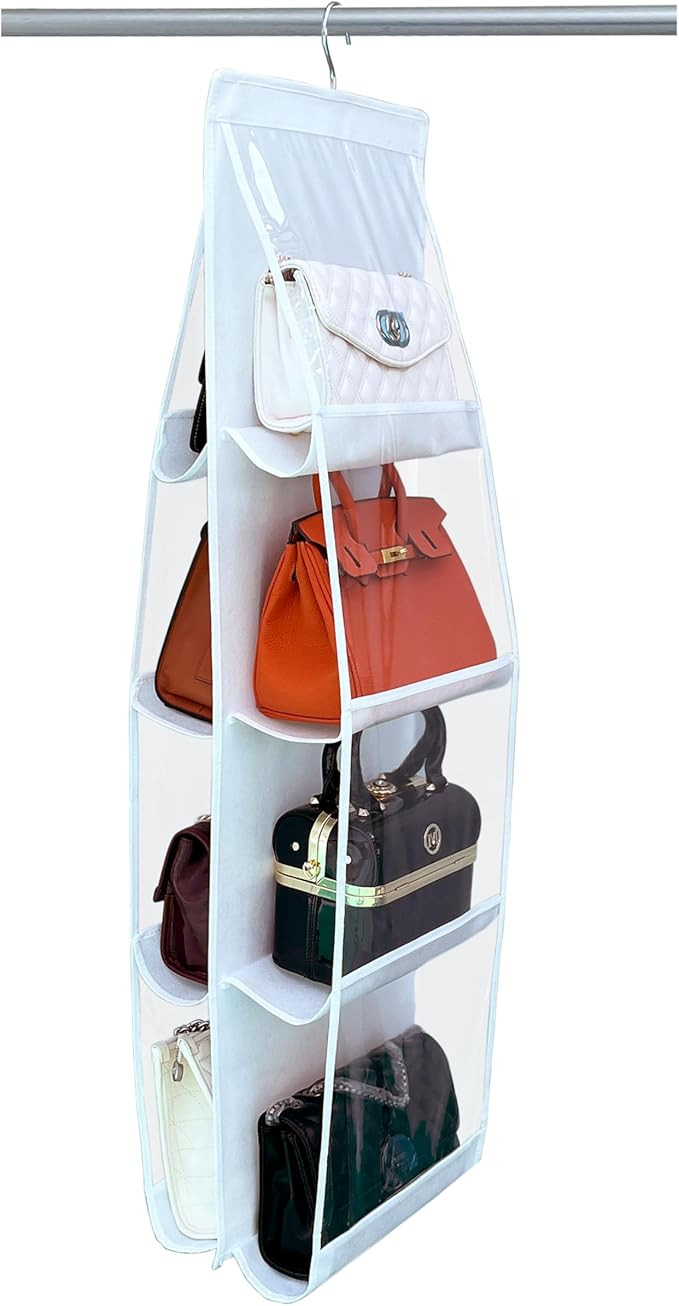 purse organizer, NEW improved Larger, purse organizer for closet, Heavy Duty Hooks, purse storage... | Amazon (US)