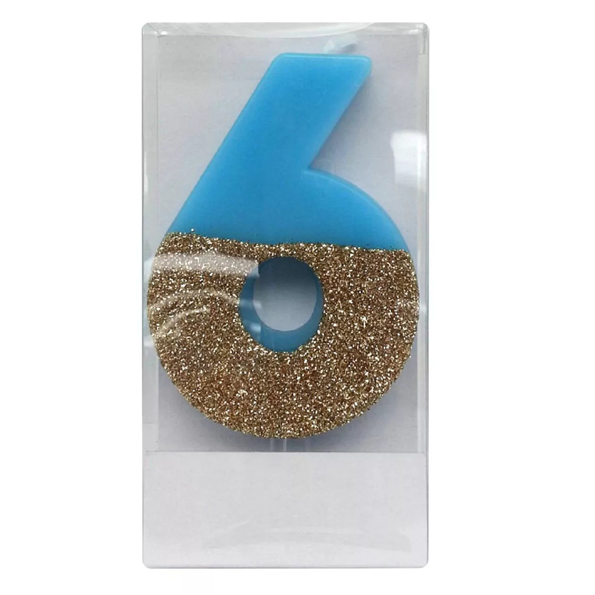 Number 6 Glitter Candle - Spritz™ | Target