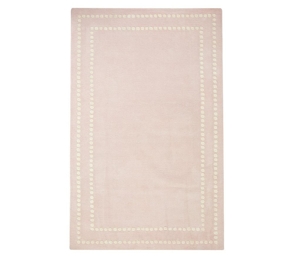 Pearl Dot Border Rug | Pottery Barn Kids