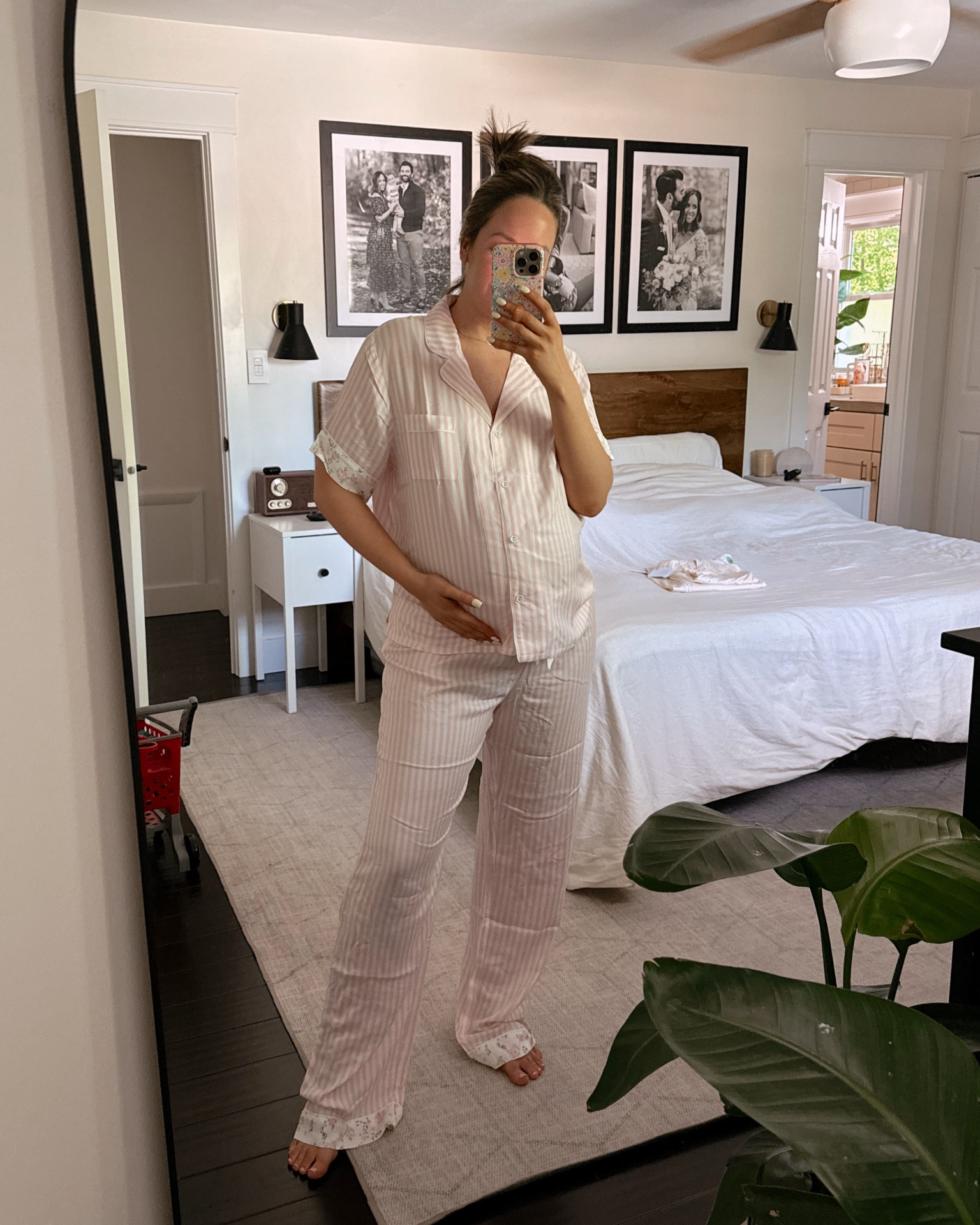 PP pajamas for giving birth! Love them so much and so affordable!! Sized up to a size large 💓🌸 

Nordstrom Rack, striped pajamas, floral hem pajamas, postpartum, breastfeeding friendly, button down pajamas, PJ sets 

#LTKbump #LTKSeasonal #LTKfindsunder50