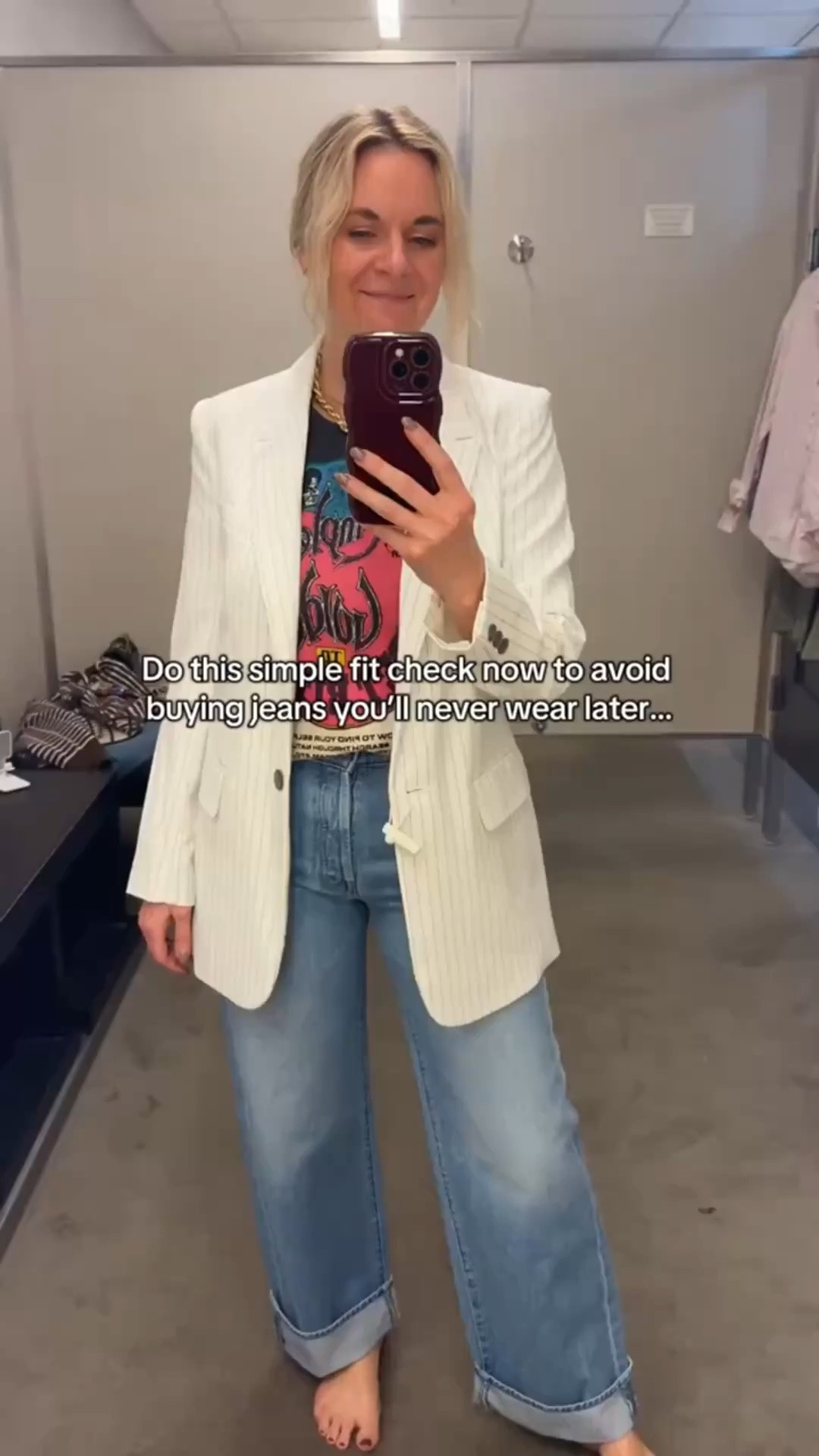 Let’s be honest—there’s nothing worse than buying jeans that just sit in your closet because they don’t fit quite right. Avoid the regret with this simple fit check before you buy: 👖 Check the waistband – It should fit snugly without gaping or digging in. If you need a belt just to keep them up, size down or try a different cut. 👖 Test the rise – The right rise makes all the difference! If you’re constantly adjusting, it’s not the right fit. 👖 Look at the length – Are they hitting at a flattering spot for your height and the shoes you plan to wear? A tailor can fix the length, but the proportions still need to be right. 👖 Move around! Sit, walk, squat—if they don’t feel great in the dressing room, they won’t feel great later. Still struggling to find the perfect pair? We do this for a living. Let us help you find jeans that actually fit and flatterwith our personal shopping service! DM us to book a session! 💙👖✨ #personalstyling #effortlessstyle #styleover40 #nashvillestylist #personalstylist #styletipsforwomen #fashionover40 #fashionover50