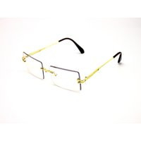 Vintage Gold Clear Lens Rectangle Edge Shaped Luxury Designer Retro Hiphop Eye Glasses | Etsy (US)