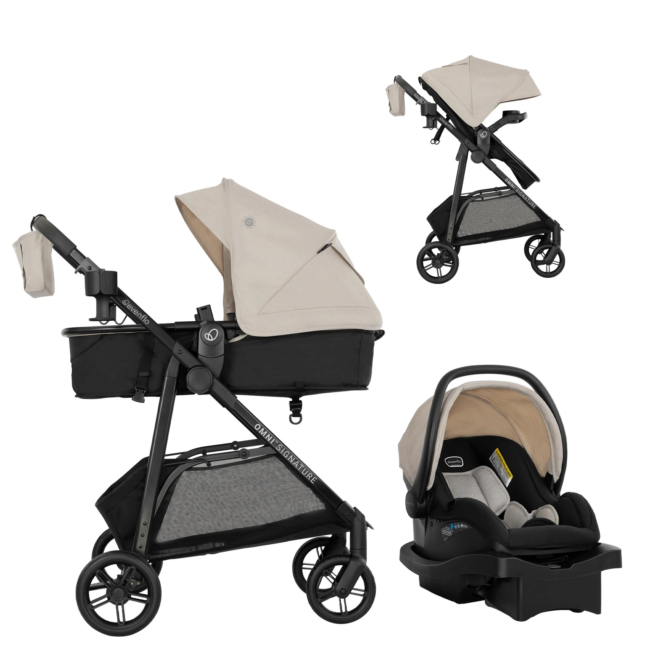 Evenflo Omni Signature Travel System with LiteMax infant Car Seat (Coastal Cofee) | Walmart (US)