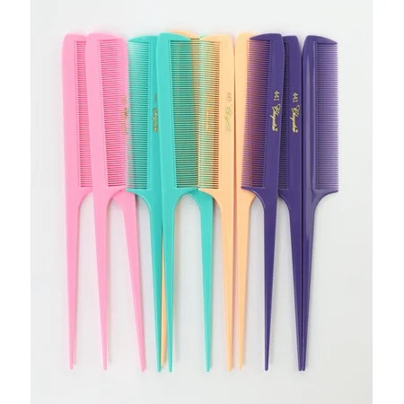 Krest Cleopatra 8-1/2 inch Rattail Combs Extra Fine Tooth. Rat Tail Comb Model #441. Color Fresh Mix | Walmart (US)