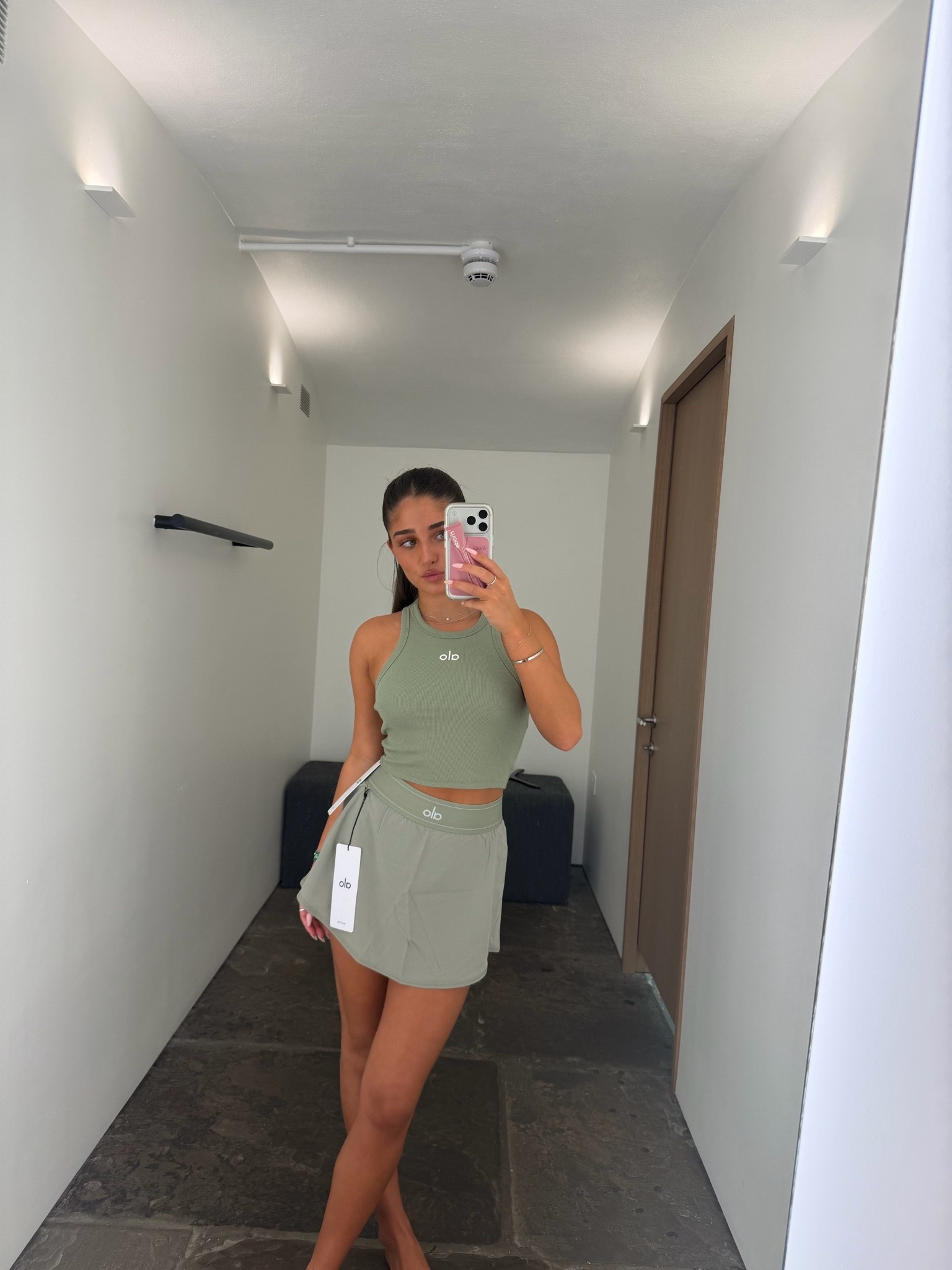 ALO new colourway😍😍

alo yoga, sage green, tennis skirt, workout set, loungewear, skort, racer back top

#LTKuk #LTKFashionMonth