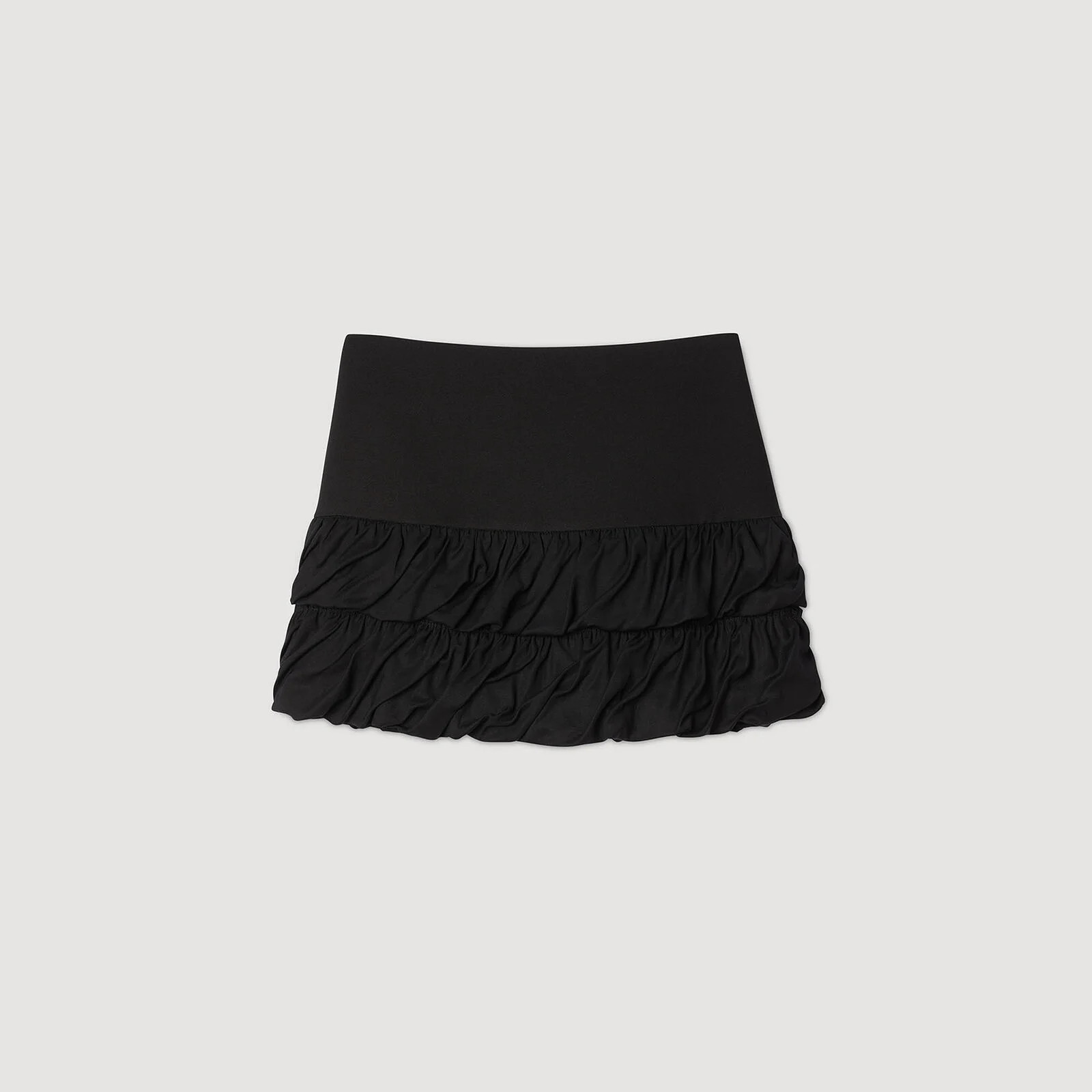 Mini ruched ruffle skirt | Sandro US | Sandro-Paris US