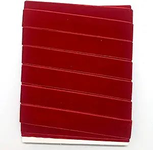 KIKOU Vintage Burgundy Velvet Ribbon, 1 Inch X 25Yd,Red | Amazon (US)