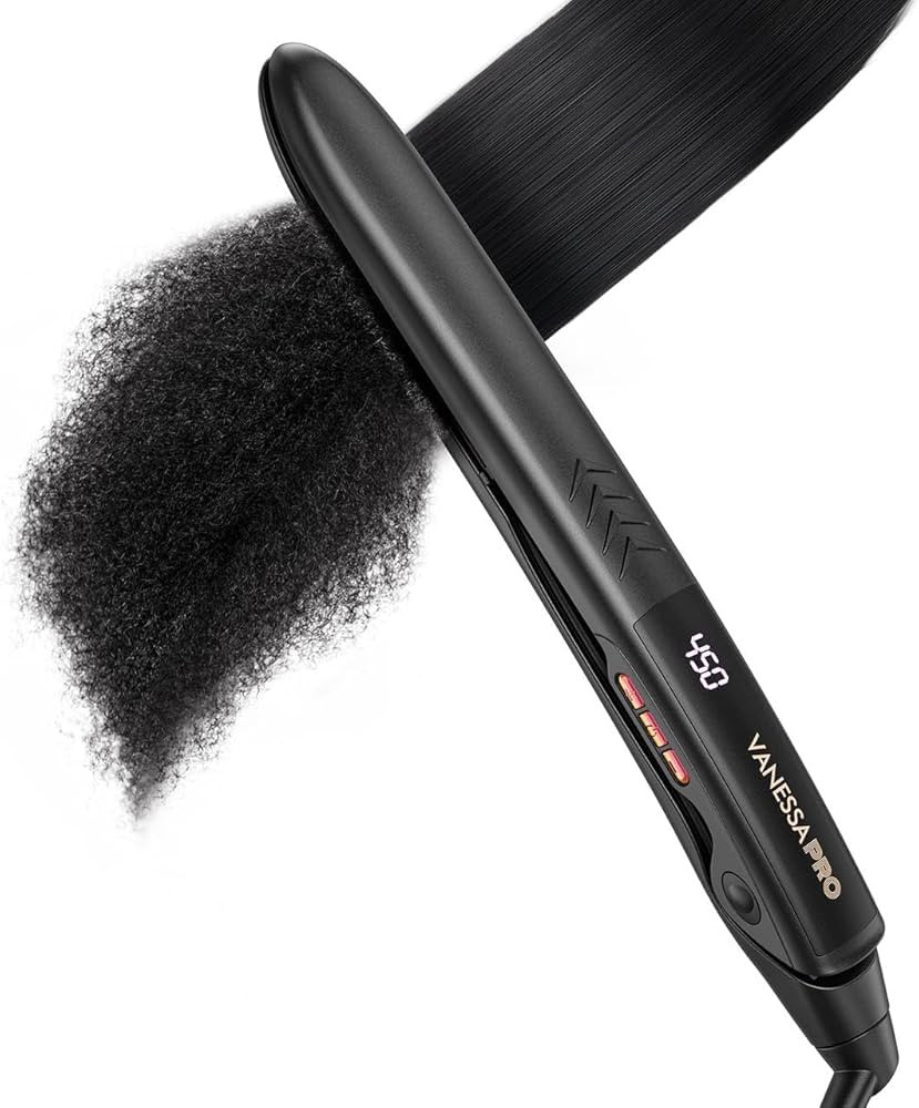 VANESSA PRO Flat Iron Hair Straightener, 100% Pure Titanium Flat Iron for One Pass to Achieve a S... | Amazon (US)
