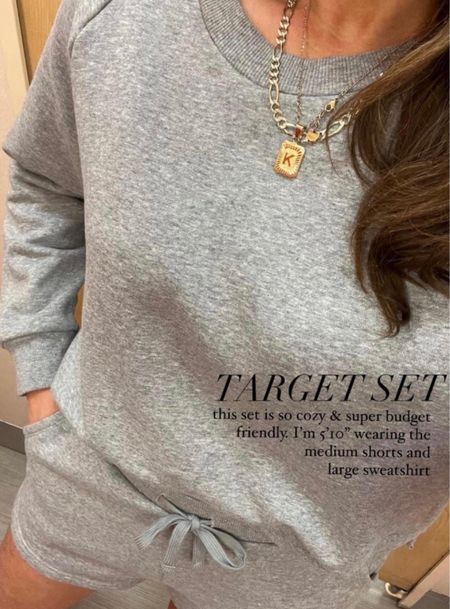 I’m 5’10” wearing the size medium shorts and large top (for an oversized look, normally I wear small in tops). Matching set, two piece set, Target style, casual outfit, cozy outfit, lounge set, mom style, joggers available too. @target #LaidbackLuxeLife

Follow me for more fashion finds, beauty faves, lifestyle, home decor, sales and more! So glad you’re here!! XO, Karma

#LTKFindsUnder50 #LTKStyleTip