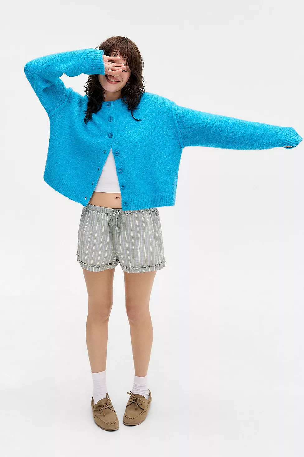 UO Marli Crew Neck Cardigan | Urban Outfitters UK