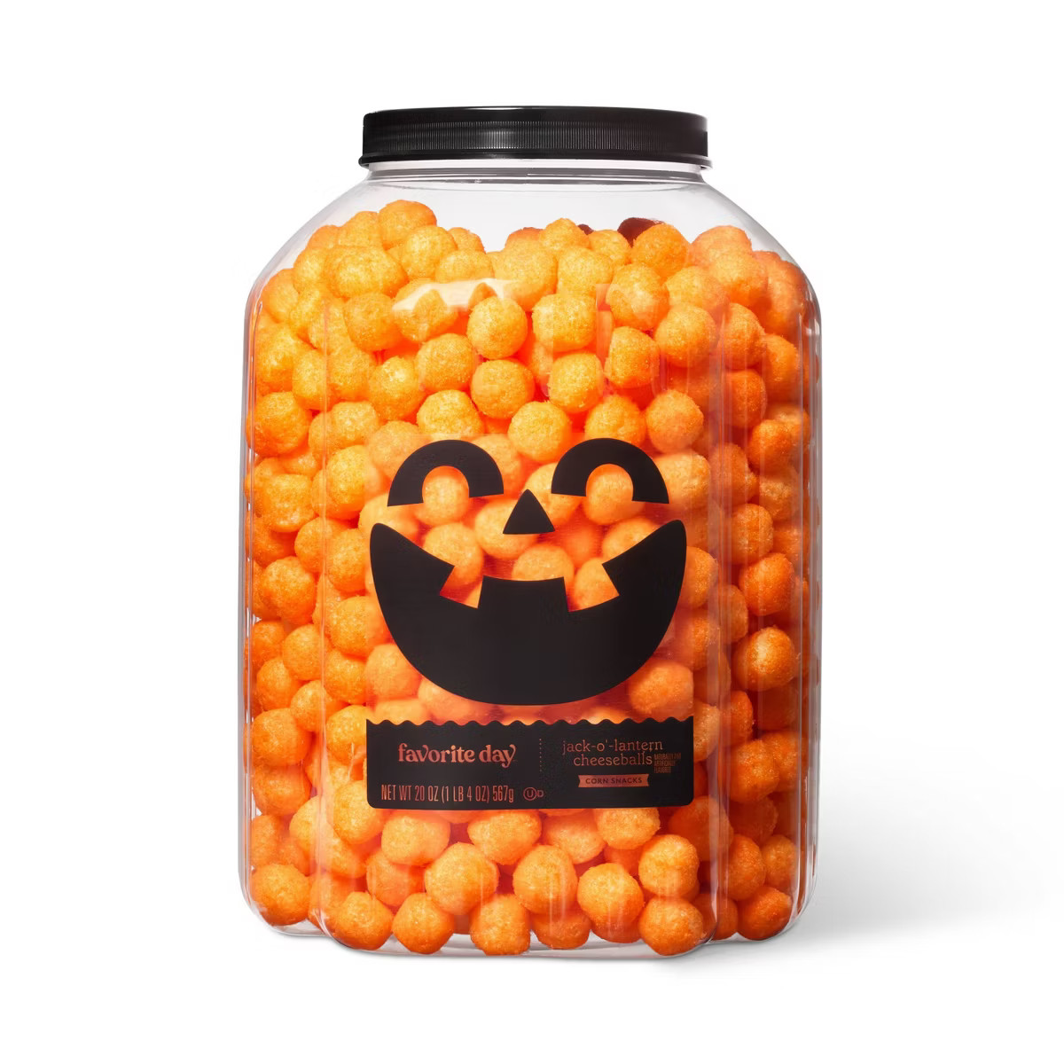 Halloween Jack-o'-Lantern Cheese Balls Corn Snacks - 20oz - Favorite Day™ | Target