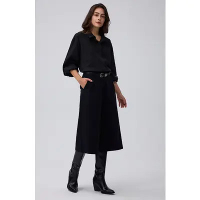 JUANA Wide Leg Culotte Shorts in Black at Nordstrom, Size Large | Nordstrom