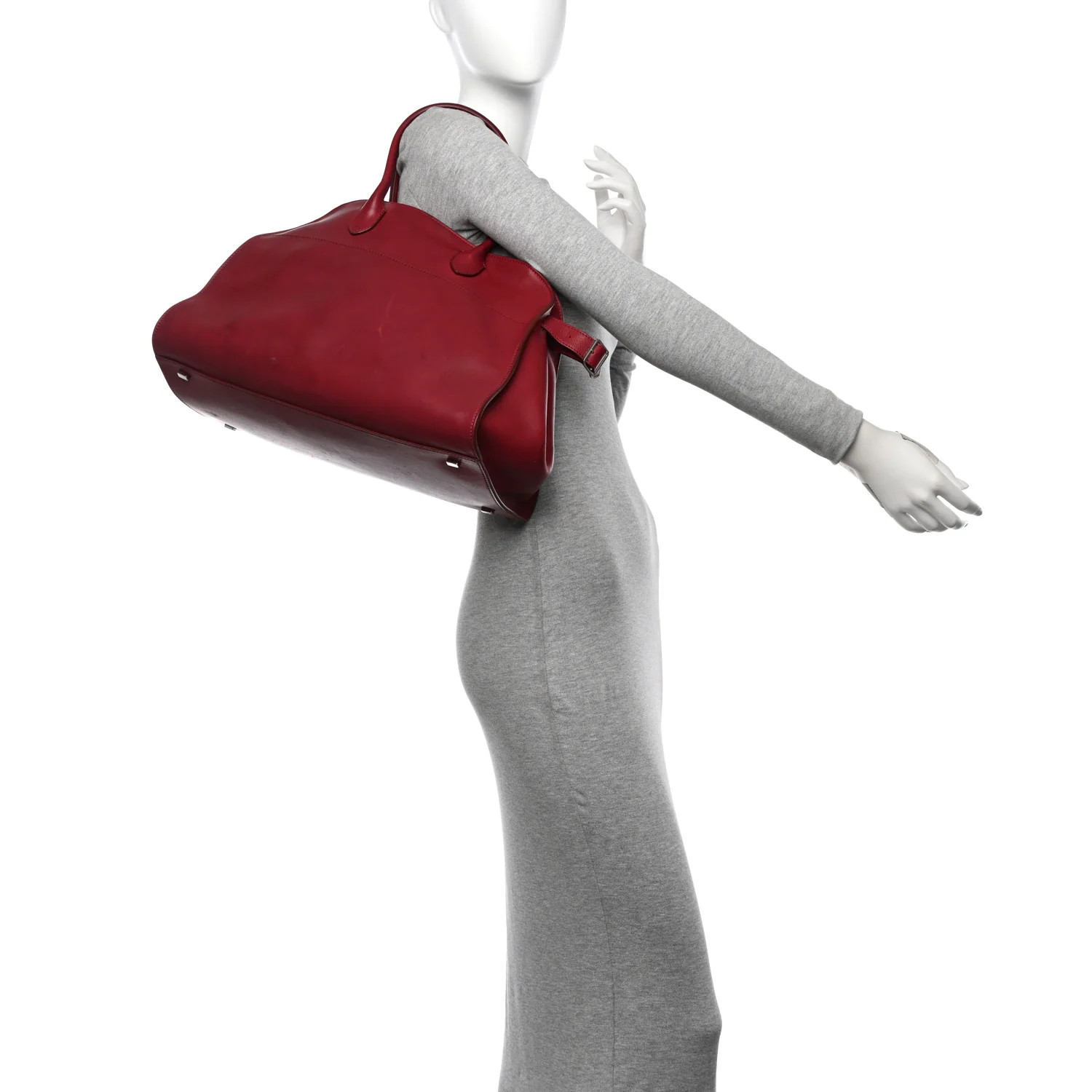 Polished Saddle Calfskin Soft Margaux 15 Amaranto | FASHIONPHILE (US)