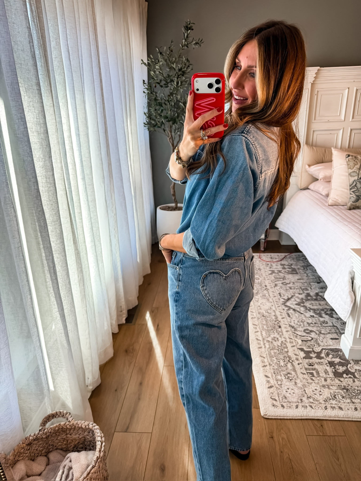 The best jeans for Valentine’s Day! So cute and comfortable. Date night ready! Cute causal date night vday finds cute style pants cute jeans hearts mom life outfit jean set cute style pants mom approved finds themominstyle 

#LTKValentine #LTKmomlife #LTKootd