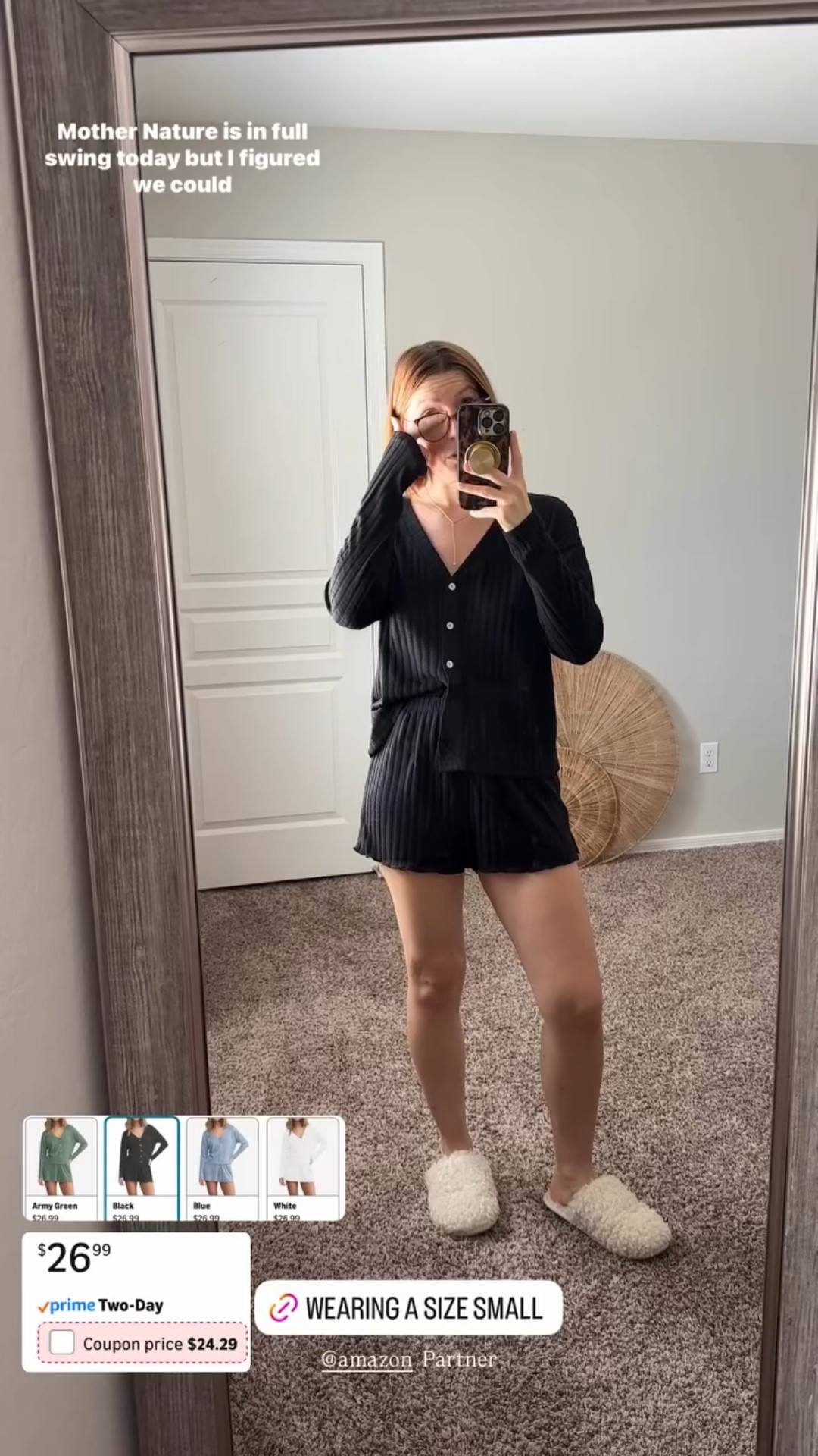 Black ribbed matching pajama set, side small from Amazon 🖤

#LTKFindsUnder50 #LTKPetite #LTKSeasonal