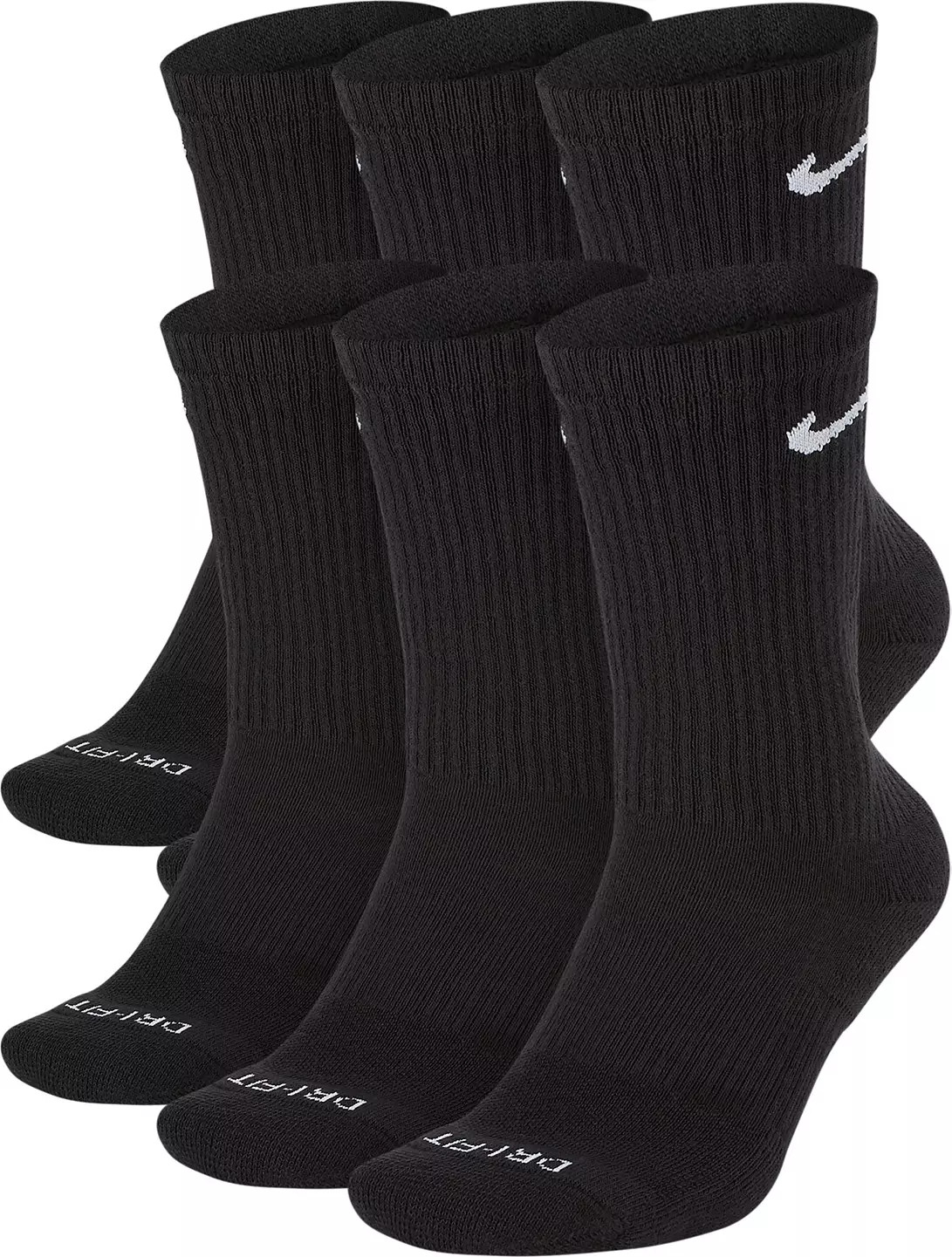 Nike Dri-FIT Everyday Plus Cushioned Training Crew Socks - 6 Pack | DICK'S Sporting Goods