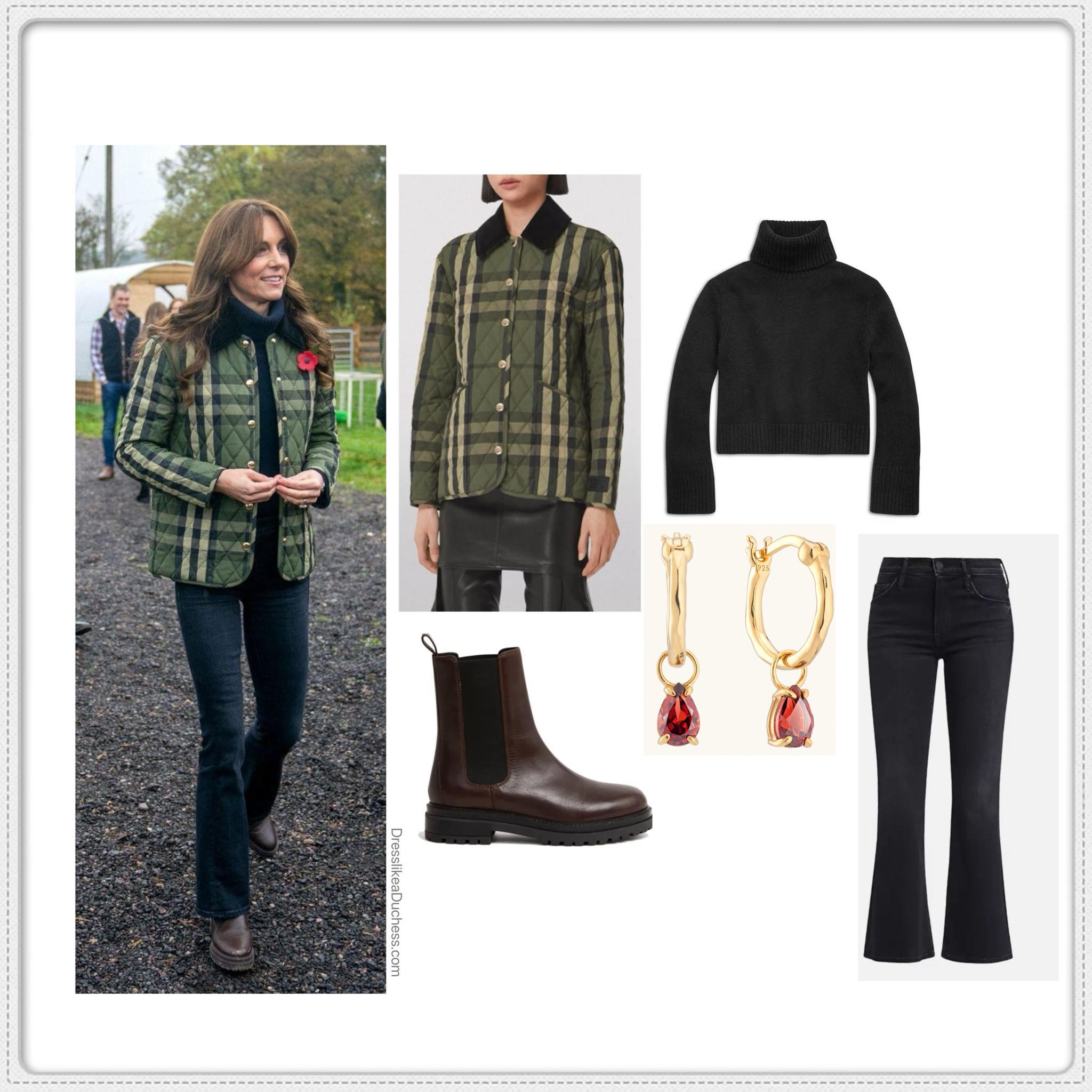 Kate Middleton in Burberry in Scotland 