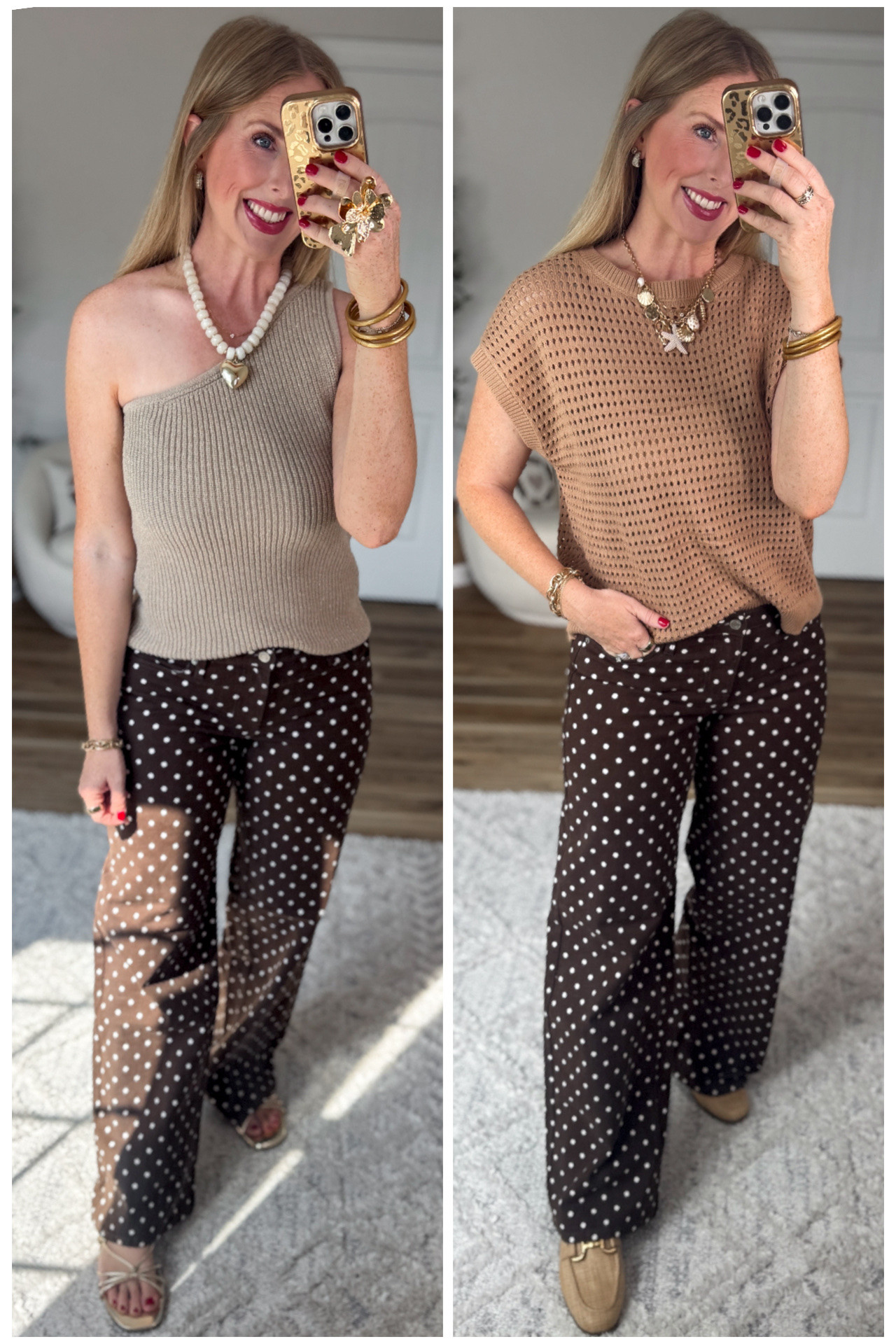2 ways to style these brown polka dot pants from Walmart!

#LTKootd #LTKmomlife