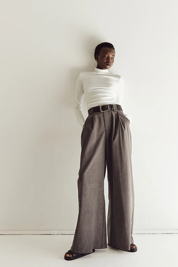 HARLEY CHARCOAL WOOL BLEND PANT | DISSH