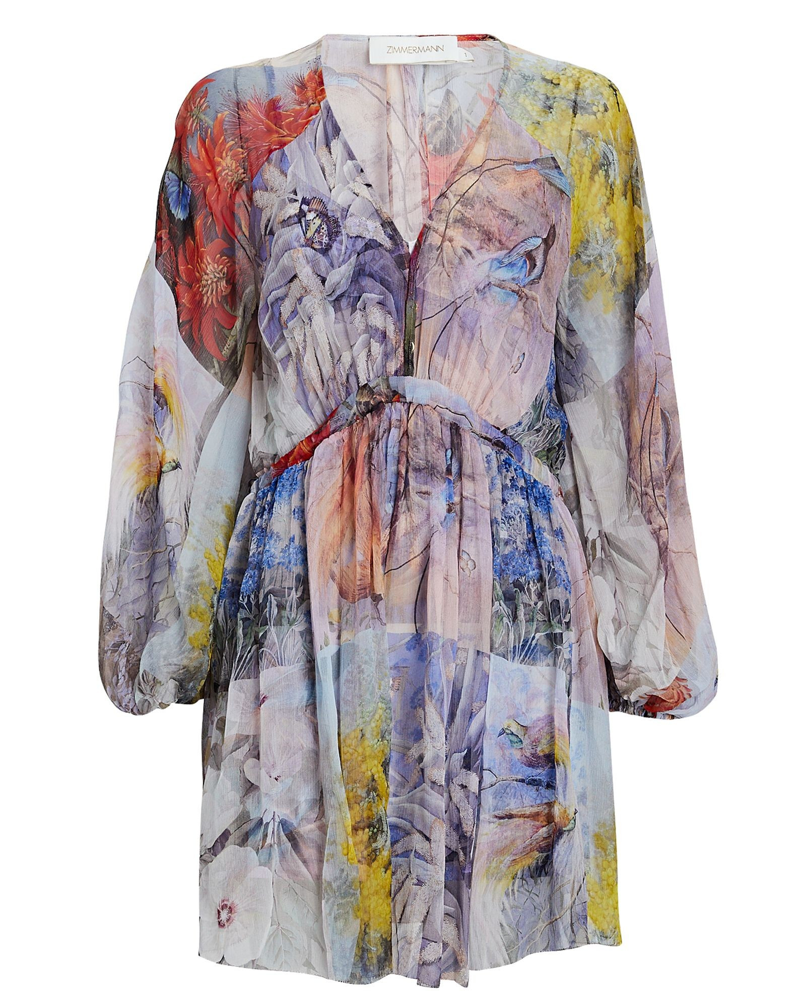 Luminous Silk Chiffon Mini Dress | INTERMIX