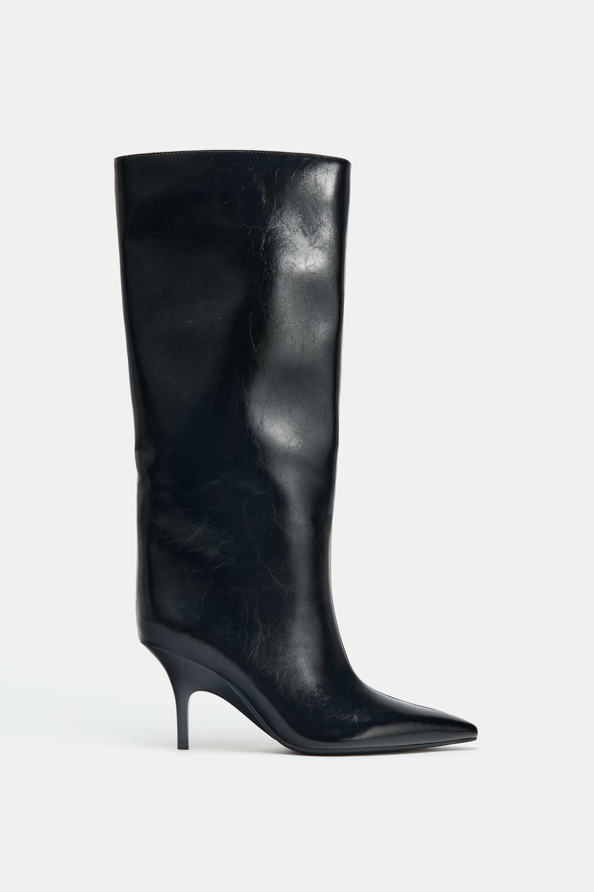 KITTEN HEEL HIGH BOOTS | Zara US
