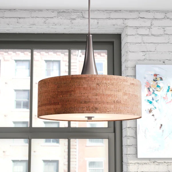 Eliot 3 - Light Dimmable Drum Chandelier | Wayfair North America