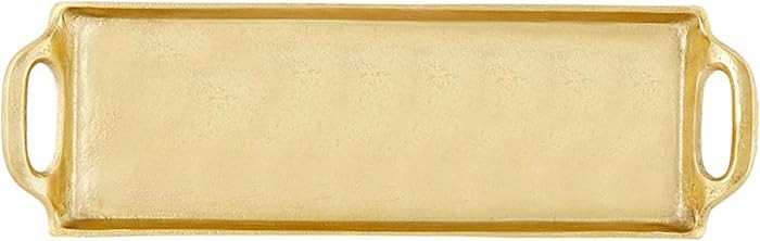 Santa Barbara Design Studio Serving Tray With Handles Rectangular Aluminum Platter, Large, Gold | Amazon (US)