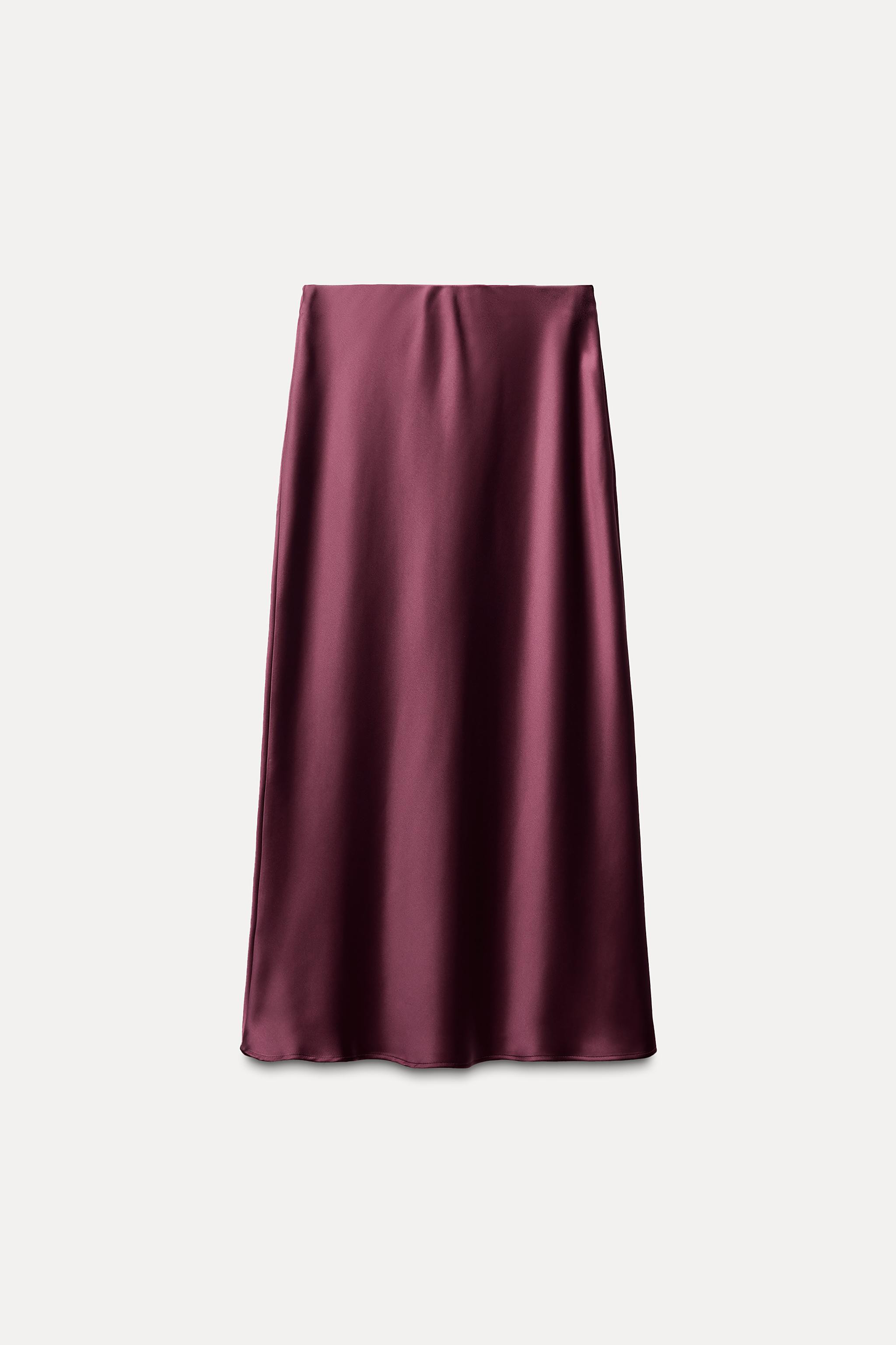 SATIN MIDI SKIRT | Zara UK