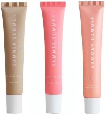 3 Pack Summer Tinted Lip Butter Balm Gift Friday Set - Conditioning Vegan Lip Balm for Instant Mo... | Amazon (US)