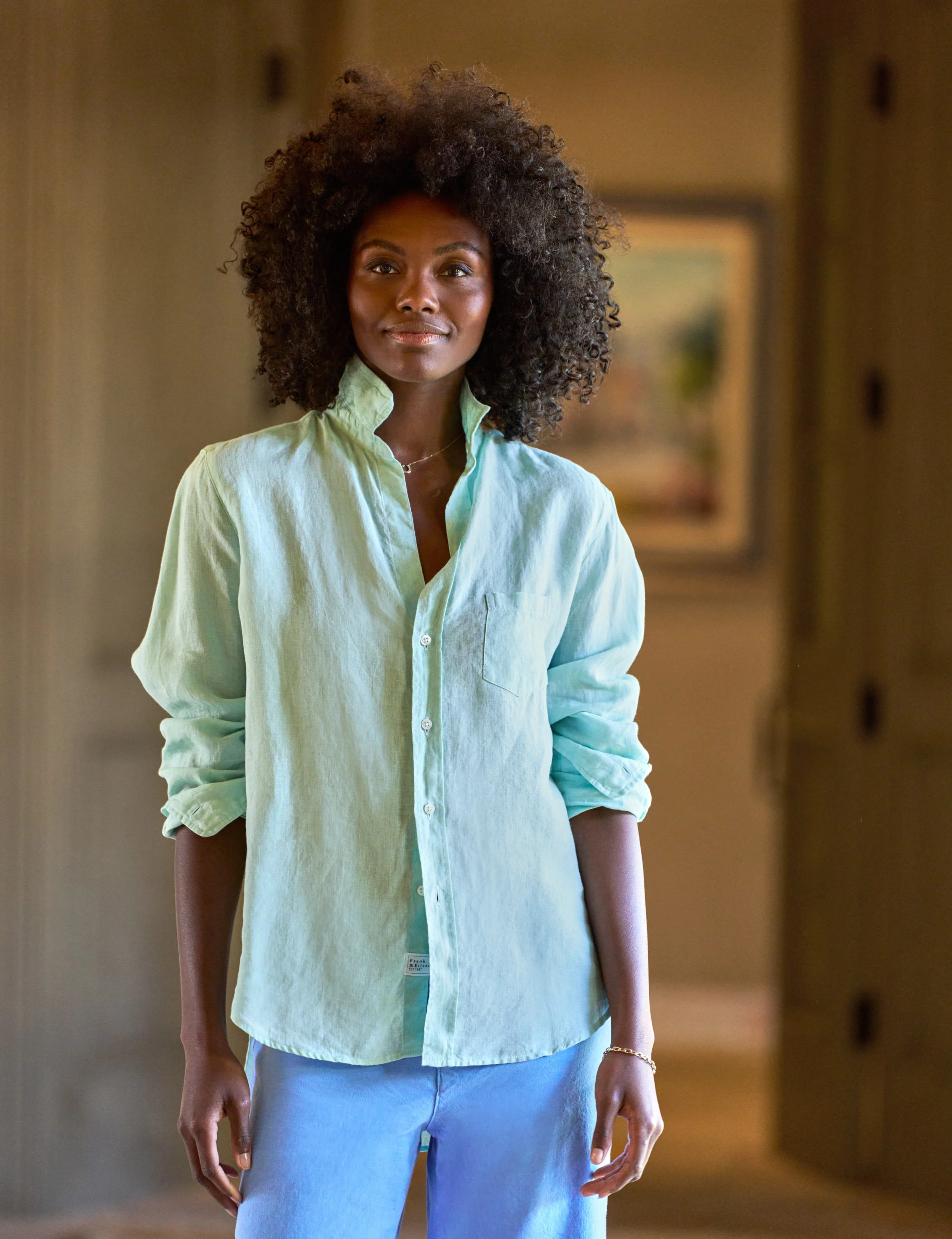 EILEEN Seafoam, Italian Classic Linen | Frank & Eileen