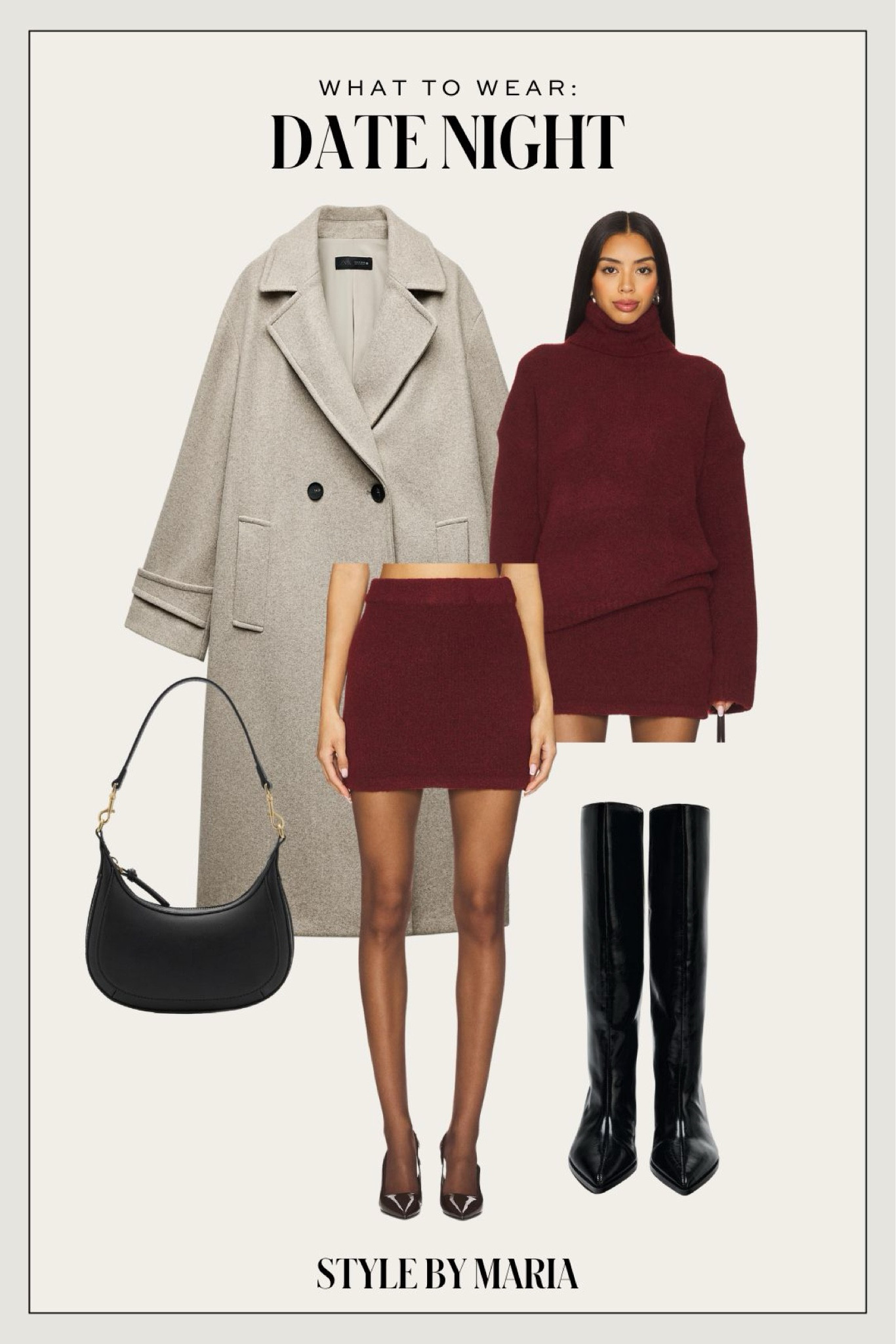 Date night outfit
Zara winter coat
Revolve burgundy sweater set
Zara knee high boots
Mango hobo bag

#LTKFindsUnder100 #LTKShoeCrush #LTKSeasonal