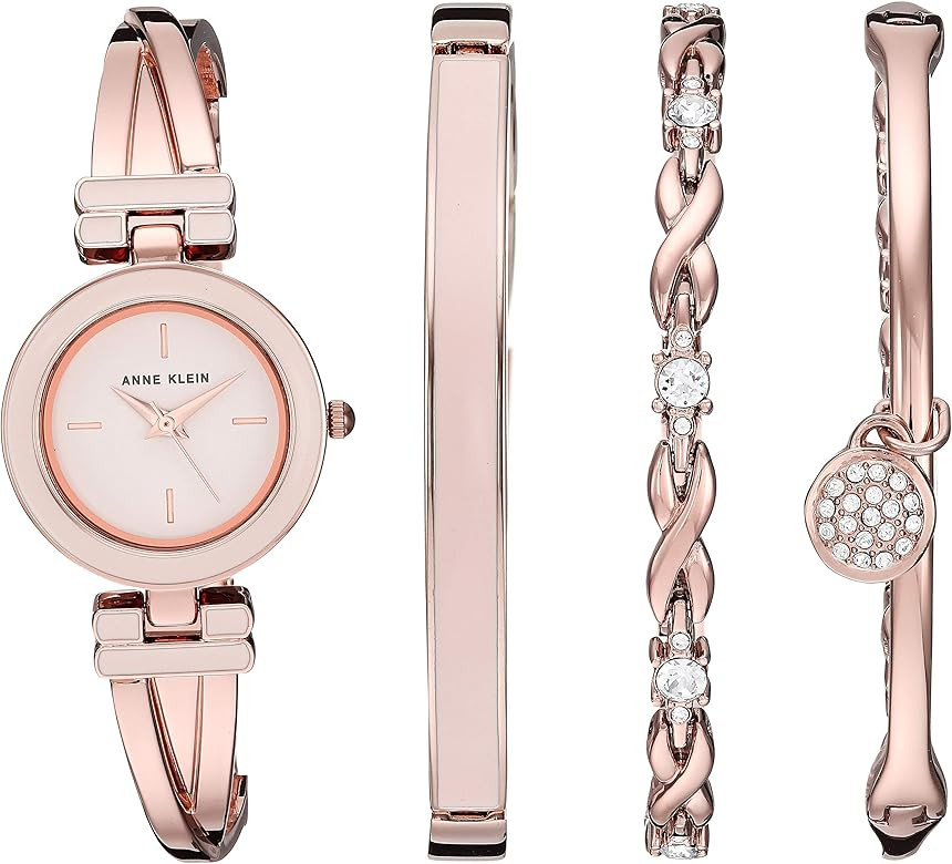 Anne Klein Women's Bangle Watch and Premium Crystal Accented Bracelet Set, Quartz Movement | Amazon (CA)