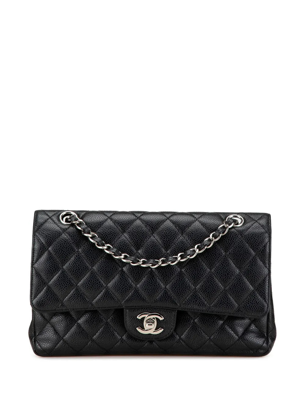 CHANEL Pre-Owned 2011 Medium Classic Caviar Double Flap shoulder bag - Black | Farfetch Global