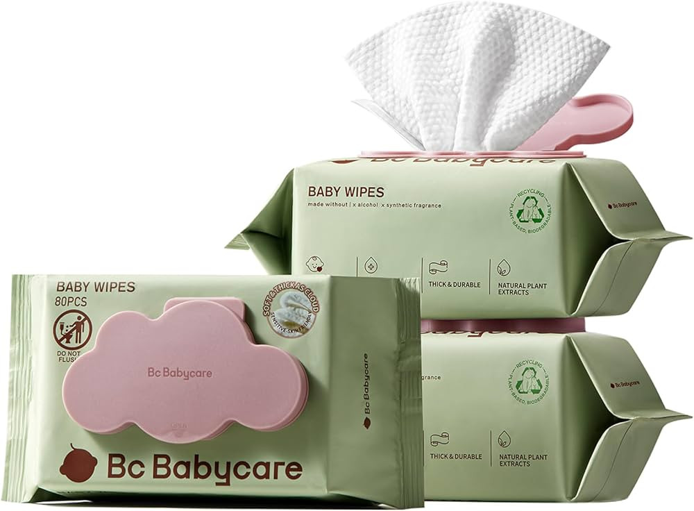 Bc Babycare Cloud Moist Baby Wipes, Thick & XL, 99% Water, Ultra-Hydrating, Unscented, Hypoallerg... | Amazon (US)