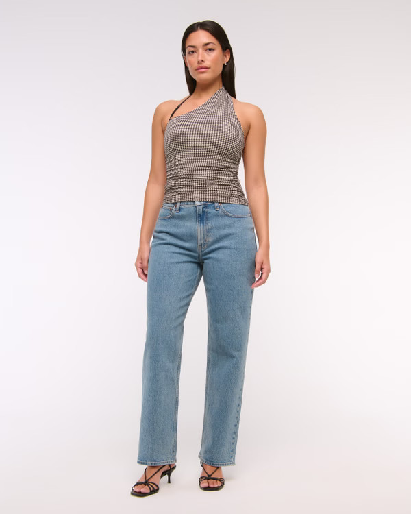 Curve Love High Rise Vintage Straight Jean | Abercrombie & Fitch (UK)