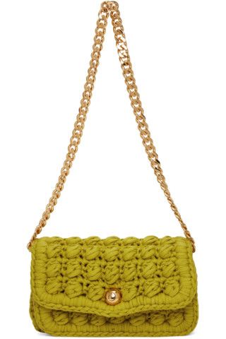 Green Crochet Shoulder Bag | SSENSE