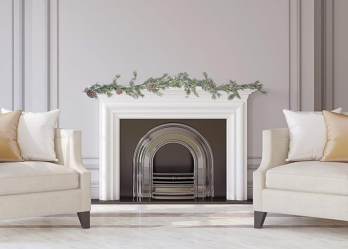 CraftMore Snowville Pine Christmas Garland, 72 Inch | Amazon (US)