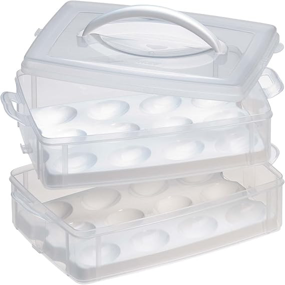 Snapware Snap 'N Stack Portable Storage Carrier with Lid for Eggs, BPA-Free Egg Holders, Dessert ... | Amazon (US)