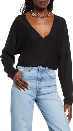 V-Neck Dolman Sleeve Sweater | Nordstrom