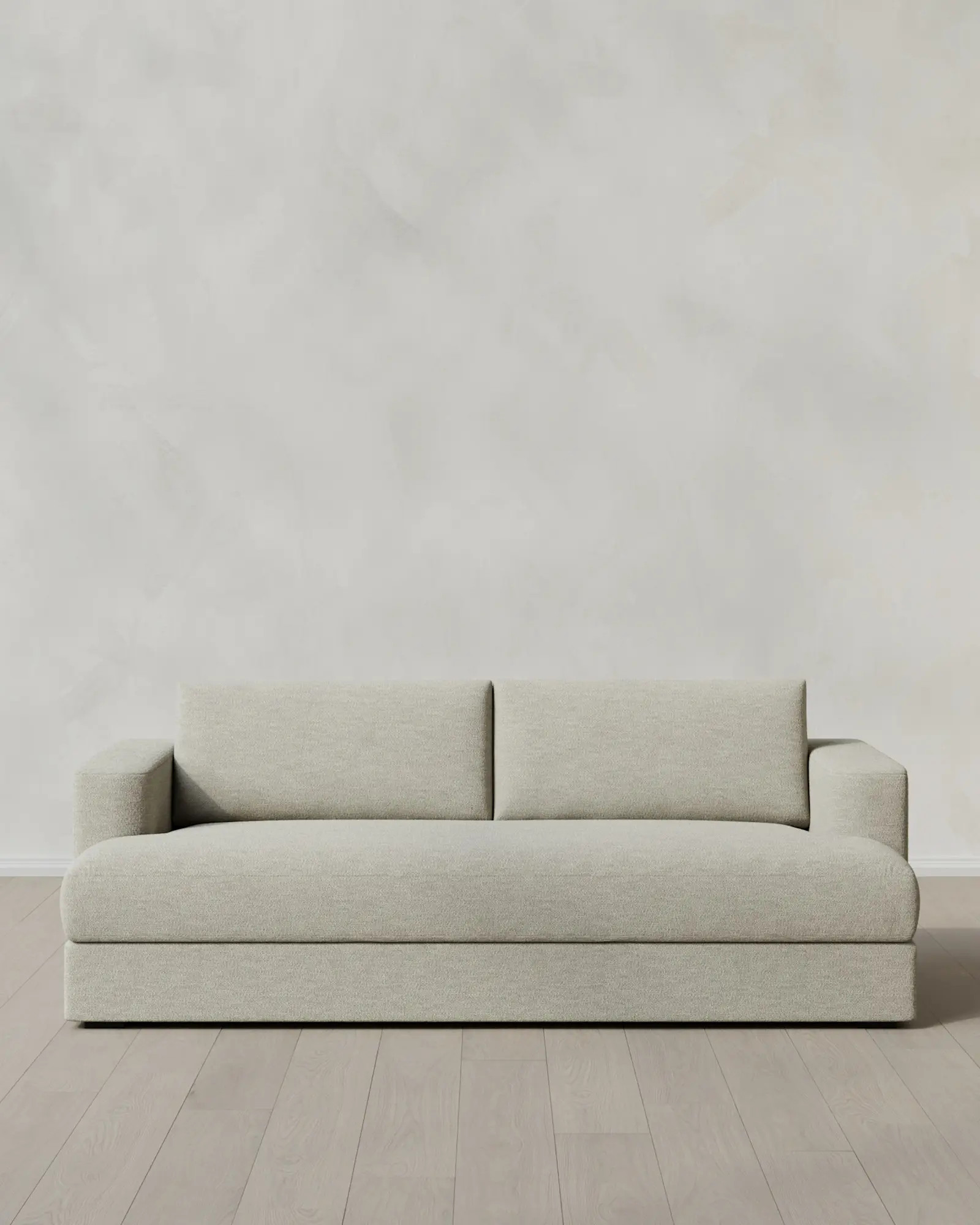 Sierra Curved Arm Sofa in Performance Basketweave | Quince