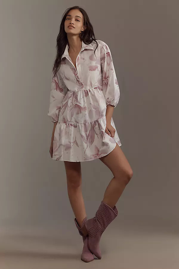 Loverly Grey x Anthropologie The Bettina Shirt Dress by Maeve: Mini Edition | Anthropologie (US)