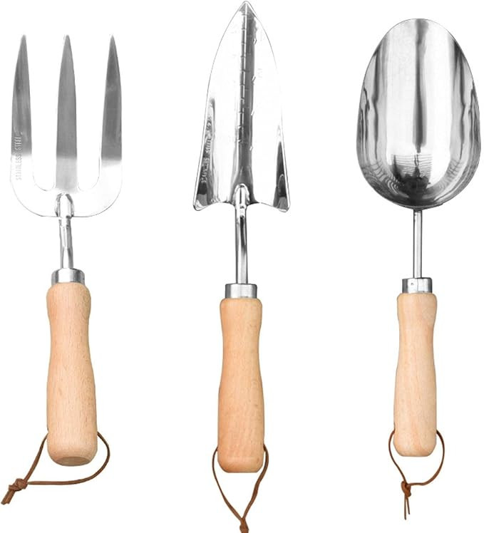 Stainless Steel Shovel Small Flower Planting Succulent Planting Shovel Shovel Three-Piece Gardeni... | Amazon (US)