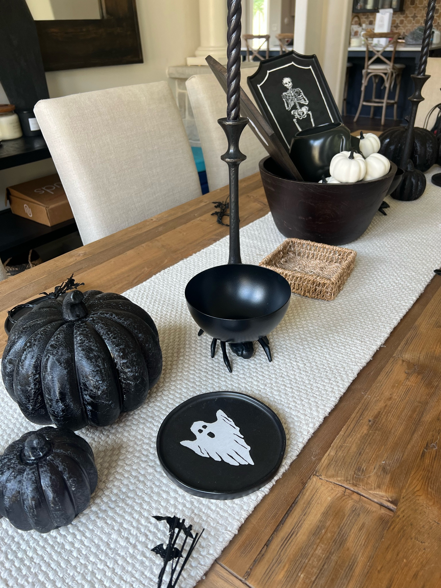 Halloween table! We decided to start it off this weekend! Let’s get spooky! #halloween #decor #halloweendecor #tablescape

#LTKSeasonal #LTKfindsunder50 #LTKhome