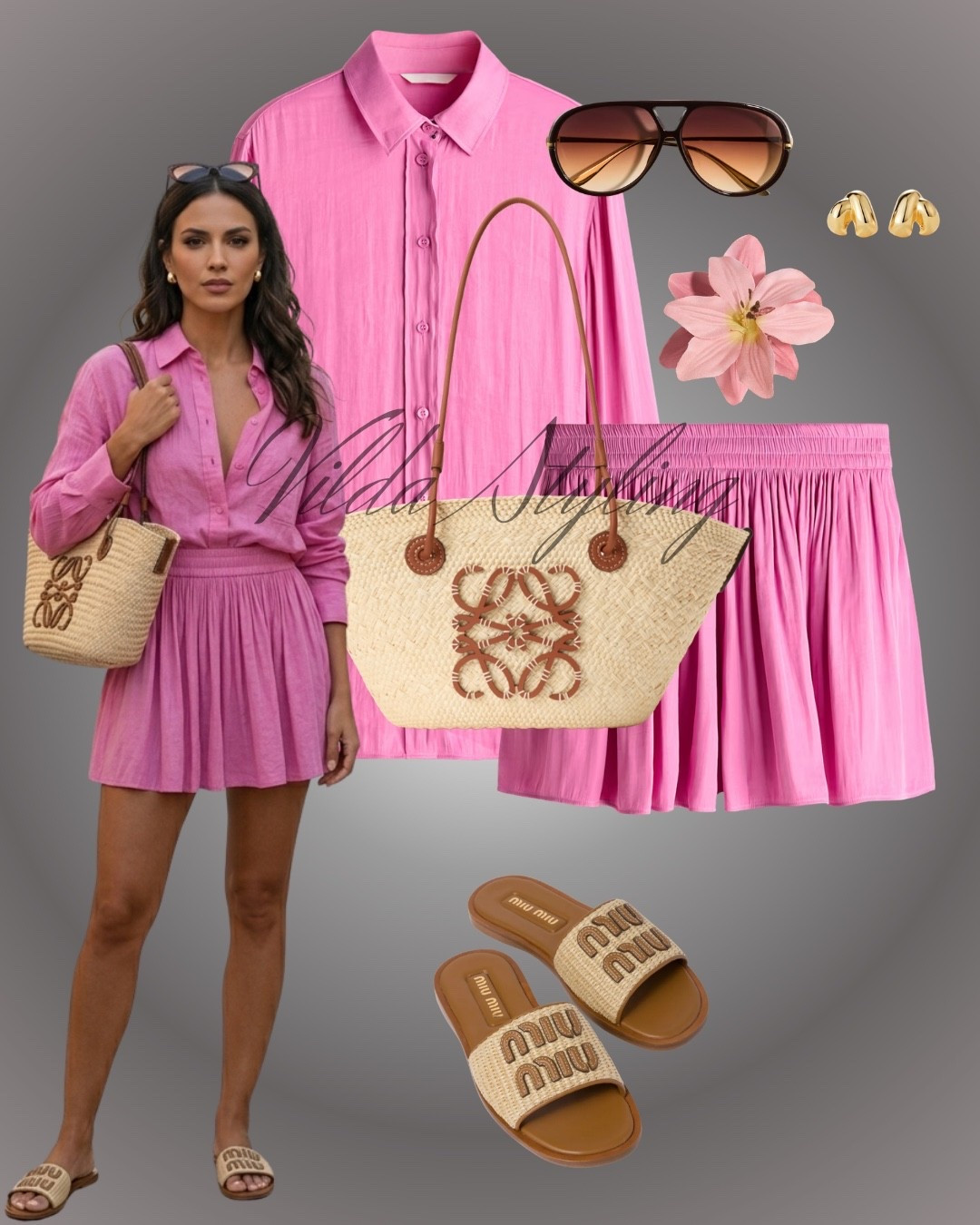 Vacation Mode (Short, chic, and playful)💖
Pretty in pink and ready for sunshine. ☀️✈️ Adding a splash of bold color to my vacation wardrobe with this breezy two-piece set. Styled with effortless raffia accessories and retro aviators, it’s the perfect outfit for beachside lunching or city exploring. 🦩
#LTKtravel #VacationStyle #SummerSet #Barbiecore #EffortlessChic #DesignerAccessories

#LTKsummer #LTKstyletip #LTKtravel