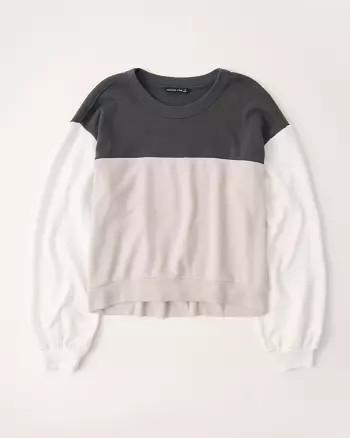 Abercrombie & Fitch Womens Crewneck Sweatshirt in Dark Grey - Size L | Abercrombie & Fitch US & UK